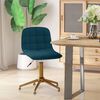 vidaXL Chaise pivotante de salle &agrave; manger Bleu Velours