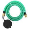 vidaXL Tuyau d'aspiration avec raccords en laiton vert 1,1" 15 m PVC
