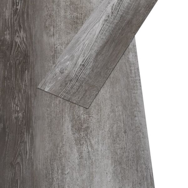 vidaXL Planches de plancher PVC Non auto-adh&eacute;sif 4,46 m&sup2; 3mm Bois ray&eacute;