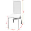 vidaXL Chaises &agrave; manger lot de 4 blanc similicuir