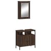 vidaXL Ensemble de meubles de salle de bain 2 pcs Ch&ecirc;ne marron