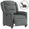 vidaXL Fauteuil inclinable &eacute;lectrique Gris fonc&eacute; Tissu