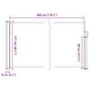 vidaXL Auvent lat&eacute;ral r&eacute;tractable blanc 117x300 cm
