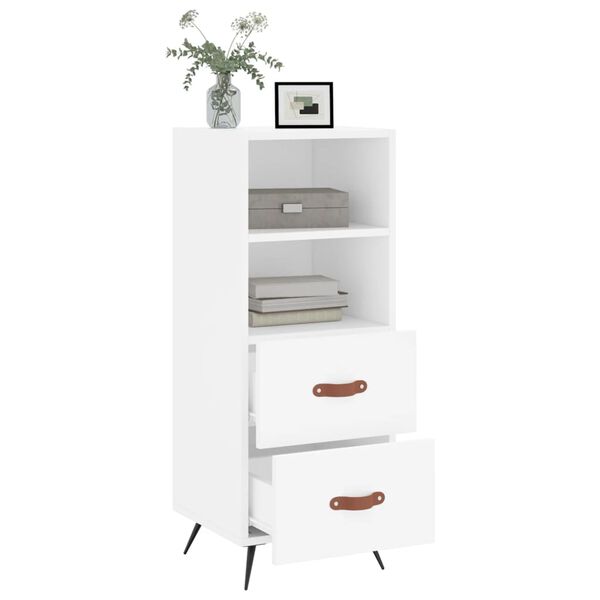 vidaXL Buffet blanc 34,5x34x90 cm bois d'ingénierie