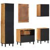 vidaXL Ensemble de mobilier de salle de bain avec tiroir 5 pcs Marron