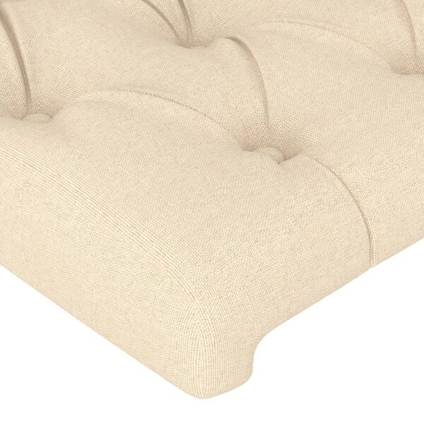 vidaXL T&ecirc;tes de lit Cr&egrave;me 160x7x78/88 cm Tissu