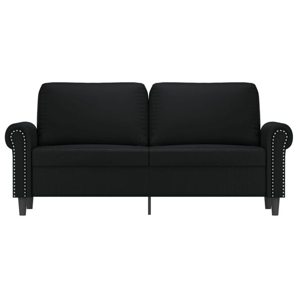 vidaXL Canap&eacute; &agrave; 2 places Noir 140 cm Similicuir