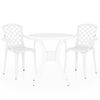 vidaXL Ensemble de bistro 3 pcs Aluminium coul&eacute; Blanc