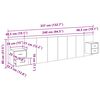 vidaXL T&ecirc;te de lit avec armoire avec tiroir 3 pcs Ch&ecirc;ne artisanal