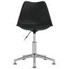 vidaXL Chaises pivotantes &agrave; manger lot de 6 noir similicuir