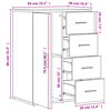 vidaXL Buffets 2 pcs ch&ecirc;ne sonoma 59x39x80 cm bois d'ing&eacute;nierie
