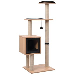 vidaXL Arbre &agrave; chat avec tapis &agrave; gratter en sisal 123 cm
