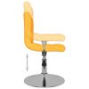 vidaXL Chaises pivotantes &agrave; manger lot de 4 jaune tissu
