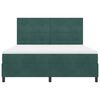vidaXL Lit &agrave; ressort LED avec matelas Vert fonc&eacute; 180 x 200 cm Velours