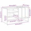 vidaXL Meuble &agrave; vinyles Ch&ecirc;ne fum&eacute; 78,5 x 35 x 45 cm Bois d'ing&eacute;nierie