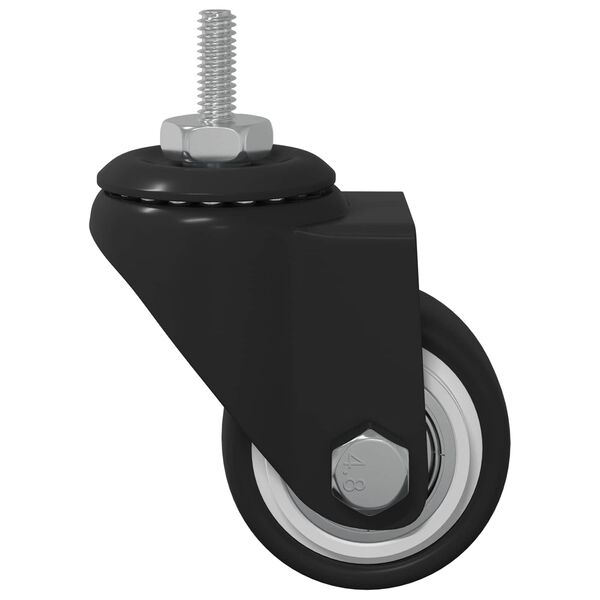 vidaXL Roue pivotante 2 pcs Noir 40,4 x 40,4 x 19,7 mm Fer et nylon