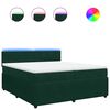 vidaXL Sommier &agrave; lattes de lit et matelas Vert fonc&eacute; 200x200cm Velours