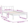 vidaXL Cadre de lit sans matelas blanc bois massif 100x200 cm