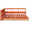 vidaXL Lit biblioth&egrave;que sans matelas cire marron 140x200 cm pin massif