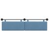 vidaXL T&ecirc;te de lit suspendue Montage mural Uni Bleu 210 x 55 x 5 cm