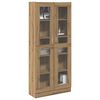 vidaXL Buffet haut ch&ecirc;ne artisanal 82,5x30,5x185 cm bois d'ing&eacute;nierie