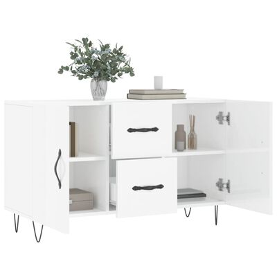 vidaXL Buffet blanc brillant 100x36x60 cm bois d'ingénierie