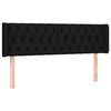 vidaXL T&ecirc;te de lit avec oreilles Noir 147x16x78/88 cm Tissu