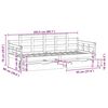 vidaXL Lit de jour et tiroirs sans matelas blanc 90x200 cm bois massif