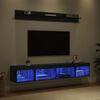 vidaXL Ensemble de meuble TV mural 5 pcs Ch&ecirc;ne noir Bois d'ing&eacute;nierie