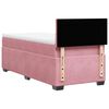 vidaXL Sommier &agrave; lattes de lit avec matelas Rose 100x200 cm Velours
