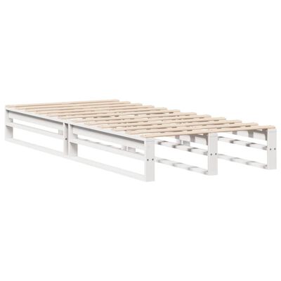 vidaXL Cadre de lit sans matelas blanc 90x200 cm bois de pin massif