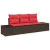 vidaXL Ensemble de Canap&eacute;s 3 pc Marron polyrotin
