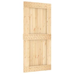 vidaXL Porte coulissante NARVIK 95 x 210 cm (213,5 cm) Naturel et noir