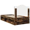 vidaXL Cadre de lit Ch&ecirc;ne fum&eacute; 100 x 200 cm Pin massif