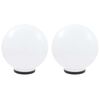 vidaXL Lampe &agrave; LED sous forme de boule 2 pcs Sph&eacute;rique 40 cm PMMA