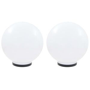 vidaXL Lampe &agrave; LED sous forme de boule 2 pcs Sph&eacute;rique 40 cm PMMA