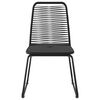 vidaXL Ensemble &agrave; manger de jardin 9pcs PVC r&eacute;sine tress&eacute;e noir marron