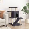 vidaXL Arbre &agrave; chat avec griffoirs en sisal gris fonc&eacute; 97 cm
