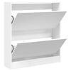vidaXL Armoire &agrave; chaussures blanc 80x21x87,5 cm bois d'ing&eacute;nierie