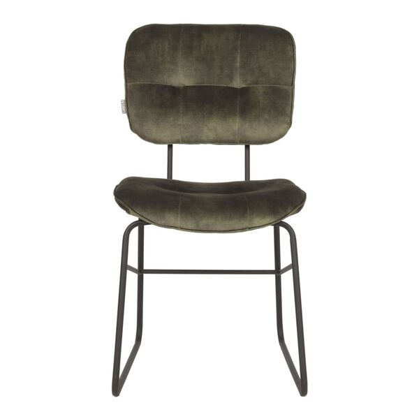 LABEL51 Chaises &agrave; manger lot de 2 Dez 49x60x87 cm vert chasseur