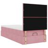 vidaXL Cadre de lit ottoman avec matelas rose 90x190 cm velours