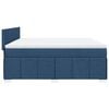 vidaXL Sommier &agrave; lattes de lit avec matelas Bleu 180x200 cm Tissu