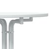 vidaXL Table de bar blanc &Oslash;80x110 cm bois d'ing&eacute;nierie et acier