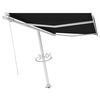 vidaXL Auvent manuel r&eacute;tractable sur pied 350x250 cm Anthracite