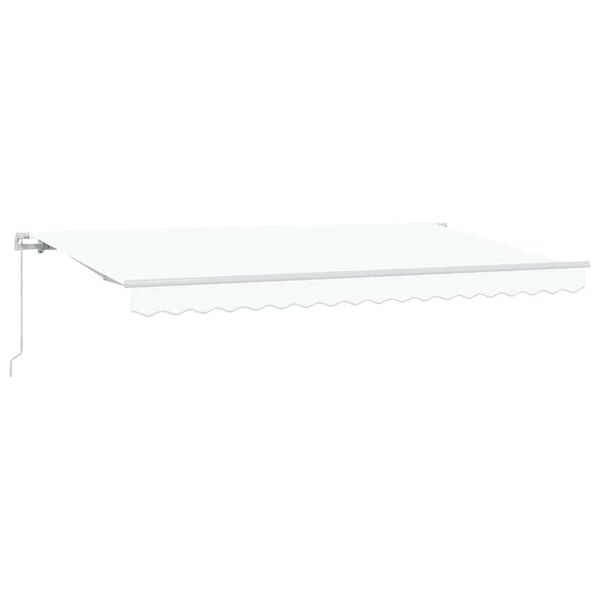 vidaXL Auvent R&eacute;tractable Blanc 400 x 200 cm tissu