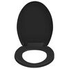 vidaXL Abattant WC &agrave; fermeture en douceur Lib&eacute;ration rapide Noir