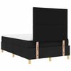 vidaXL Lit &agrave; ressort LED avec matelas Noir 120 x 200 cm tissu