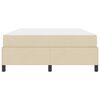 vidaXL Lit &agrave; ressorts avec matelas Cr&egrave;me 140 x 190 cm tissu