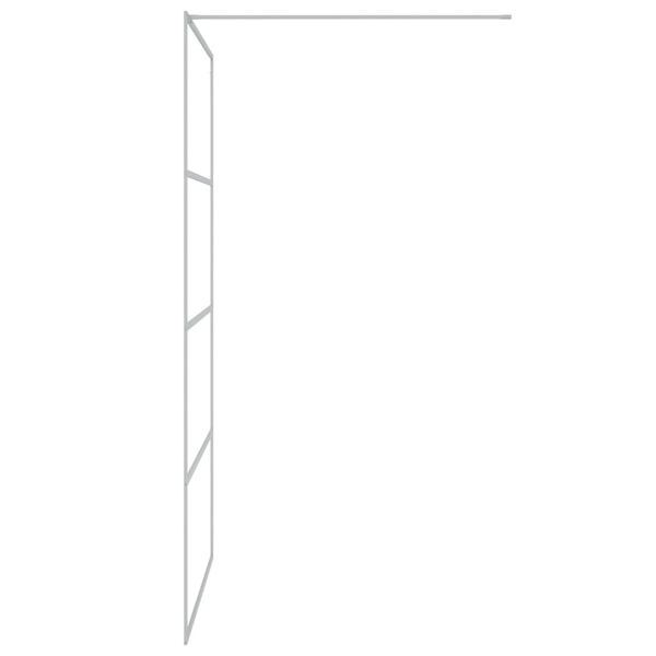 vidaXL Paroi de douche Argent&eacute; 115x195 cm Verre ESG transparent