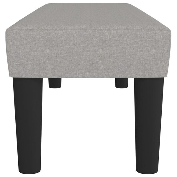 vidaXL Banc Gris clair 100x30x30 cm Tissu
